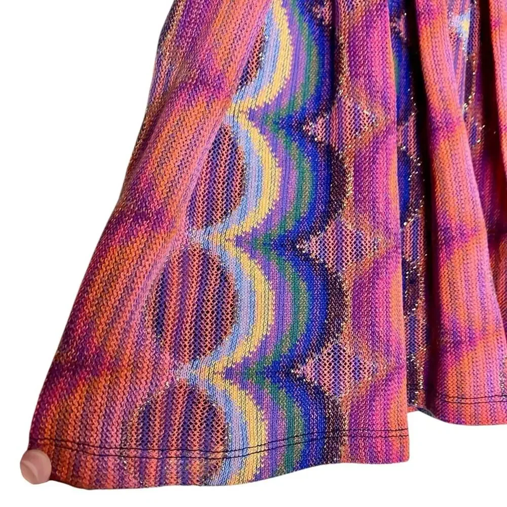 NWT Ramy Brook Gracie Knit Pleated Scallop Pattern Mini Skirt Size 6 - Picture 7 of 11